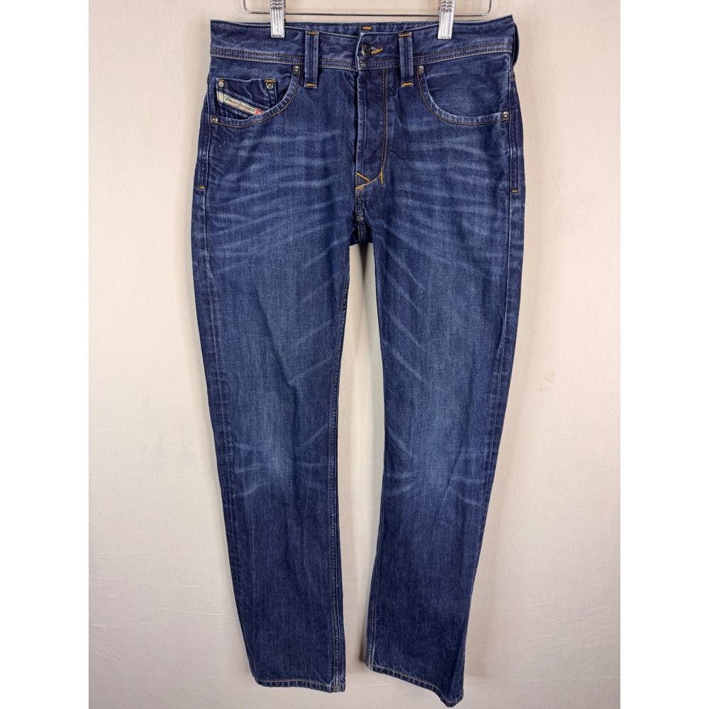 Diesel Larkee Regular Straight Jeans Dark Wash 0806W Mens 28x32‎ Blue Denim